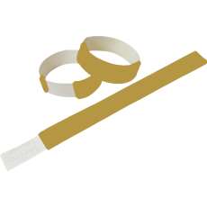 Pulseira dourada para identificação - R$ 0,09