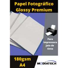 Papel glossy fotográfico A4 180g - R$ 0,49 Papel glossy fotográfico A4 180g - R$ 0,49