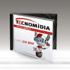 Encarte para CD Box 120x120mm 4x4 - R$ 0,07