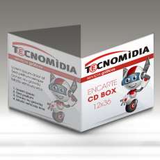 Encarte para CD Box 120x360mm 4x4 - R$ 0,18