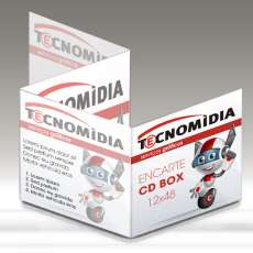 Encarte para CD Box 120x480mm 4x4 - R$ 0,22