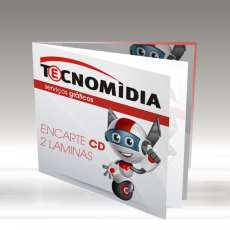 Encarte para CD Box 120x240mm 2 Lam - R$ 0,26