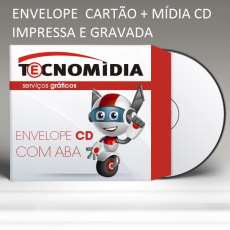 CD gravado impresso envelope cartão - R$ 1,43