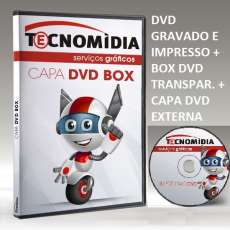 DVD gravado e impresso com box  - R$ 4,40