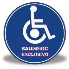 Placa de banheiro exclusivo para ca - R$ 3,50