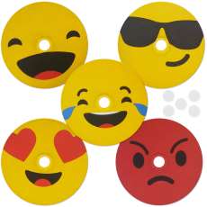 Kit Emoticon humor com 5 peças - R$ 6,00