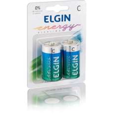 Pilha C Alcalina media Elgin - R$ 10,05