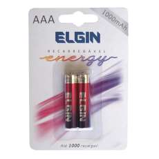 Pilha 3A recarregavel Elgin 1000mah - R$ 11,50