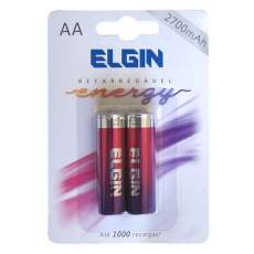 Pilha recarregável Elgin AA 2700mah - R$ 26,05