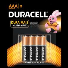 Pilha alcalina AAA 1.5v Duracell - R$ 17,50