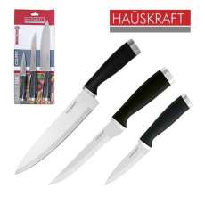 Kit com 3 facas de cozinha em inox - R$ 44,68 Kit com 3 facas de cozinha em inox - R$ 44,68